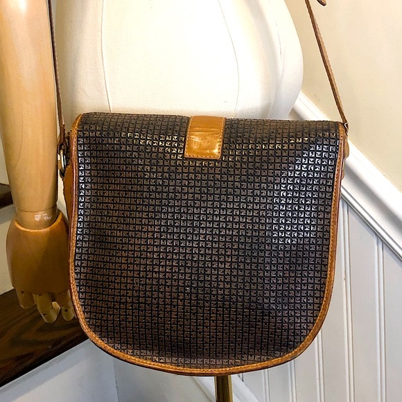 TED LAPIDUS Paris Monogram Embossed Vinyl Leather Crossbody Messenger Bag RARE - Picture 16 of 17